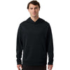 Team 365 Unisex Black Squad Hooded Tech Fleece Pullover