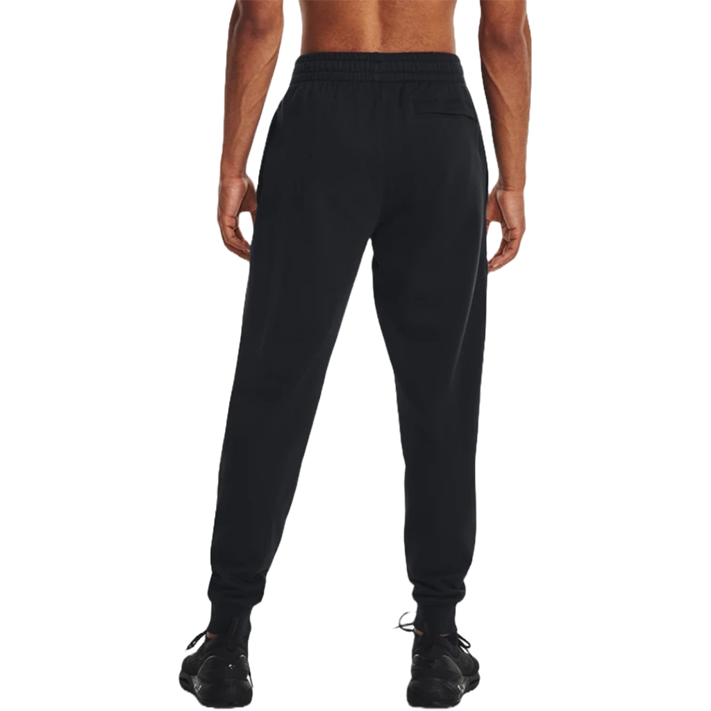 Under Armour Men's Black/White Rival Fleece Joggers