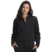 Under Armour Women's Black Unstoppable Fleece 1/2 Zip