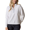 Straight Down Women's White Opal Half Zip