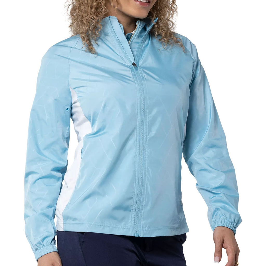Levelwear Women's Mute Blue/White Band Windbreaker