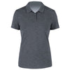 ANETIK Women's Charcoal Heathered Breeze Tech Polo