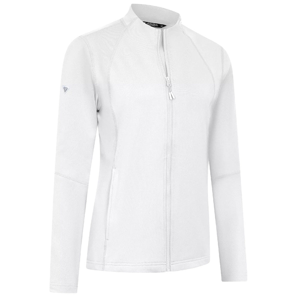 Levelwear Women's White Mesa Full Zip