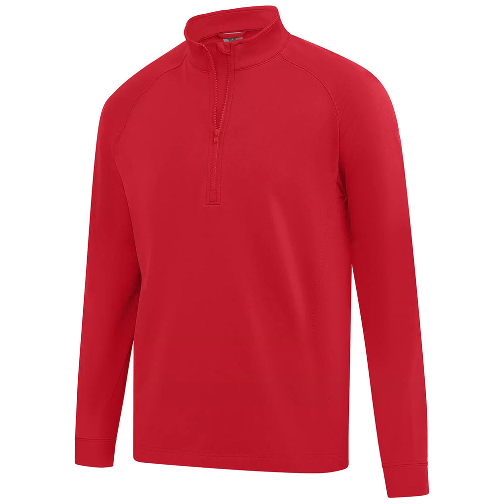 Levelwear Men's Flame Red Calibre Recycled Quarter Zip