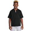 Sport-Tek Youth Black Repeat 1/2-Zip Short Sleeve Jacket