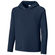 Sport-Tek Youth True Navy Posi-UV Pro Long Sleeve Hoodie