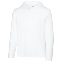 Sport-Tek Youth White Posi-UV Pro Long Sleeve Hoodie