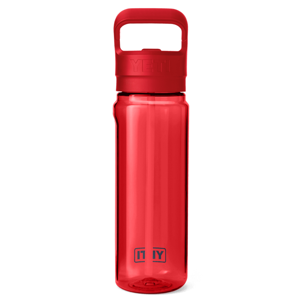 YETI Rescue Red Yonder 750 mL / 25 oz Water Bottle with Color-Matched Yonder Straw Cap