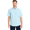 HUK Men's Crystal Blue Tide Point Short Sleeve Shirt