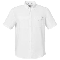 HUK Men's White Tide Point Short Sleeve Shirt