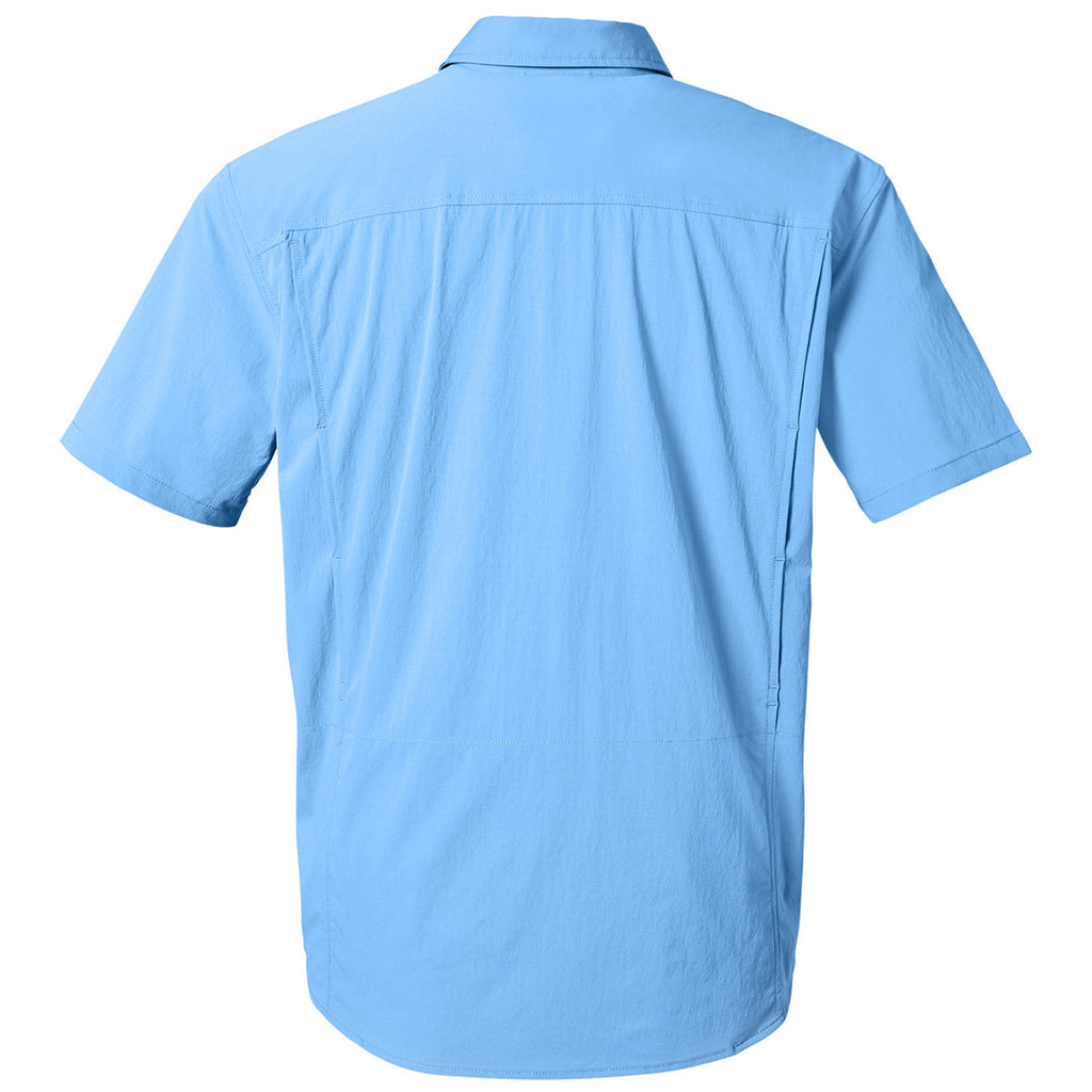 HUK Men's Marolina Blue Creekbed Short Sleeve Shirt