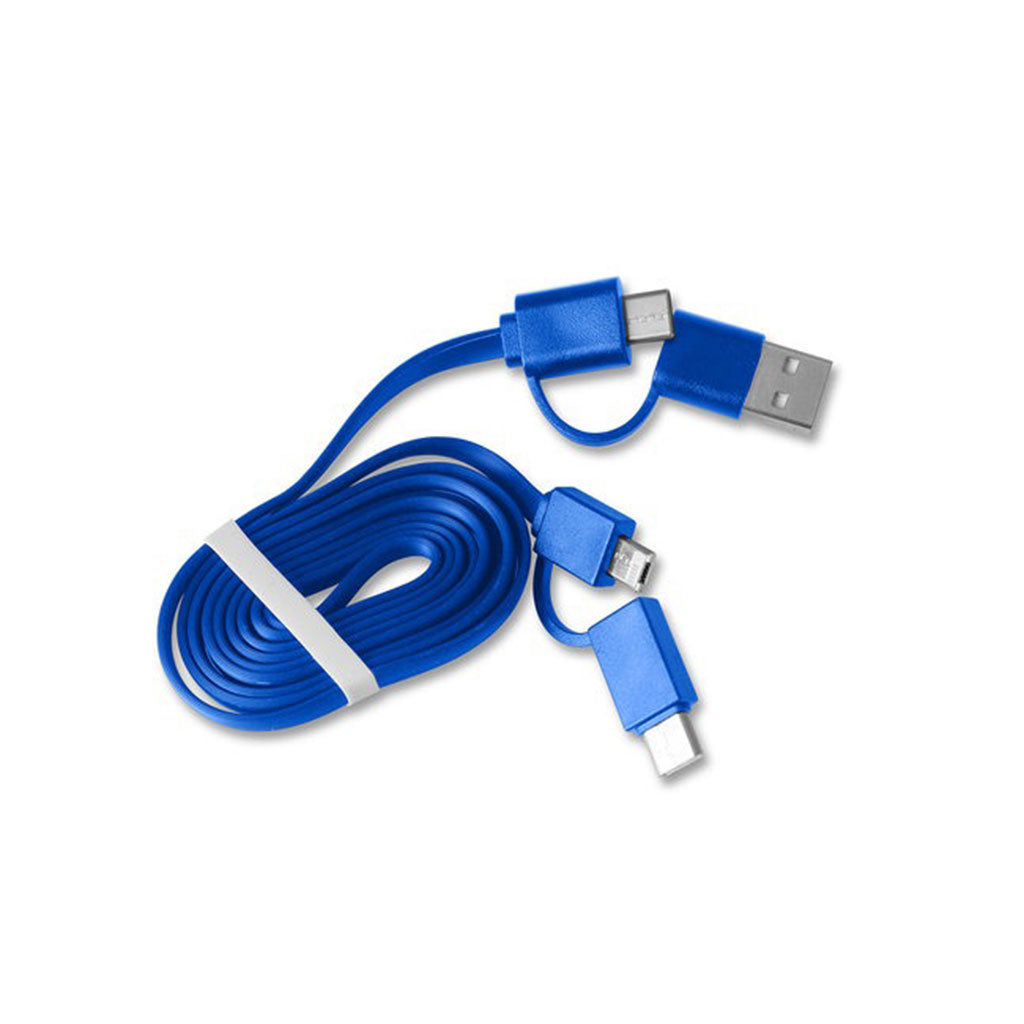 Prime Line Reflex Blue XL Multi Charging Cable In Storage Case