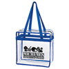 Hit Clear with Royal Trim EVA Tote Bag with Zipper