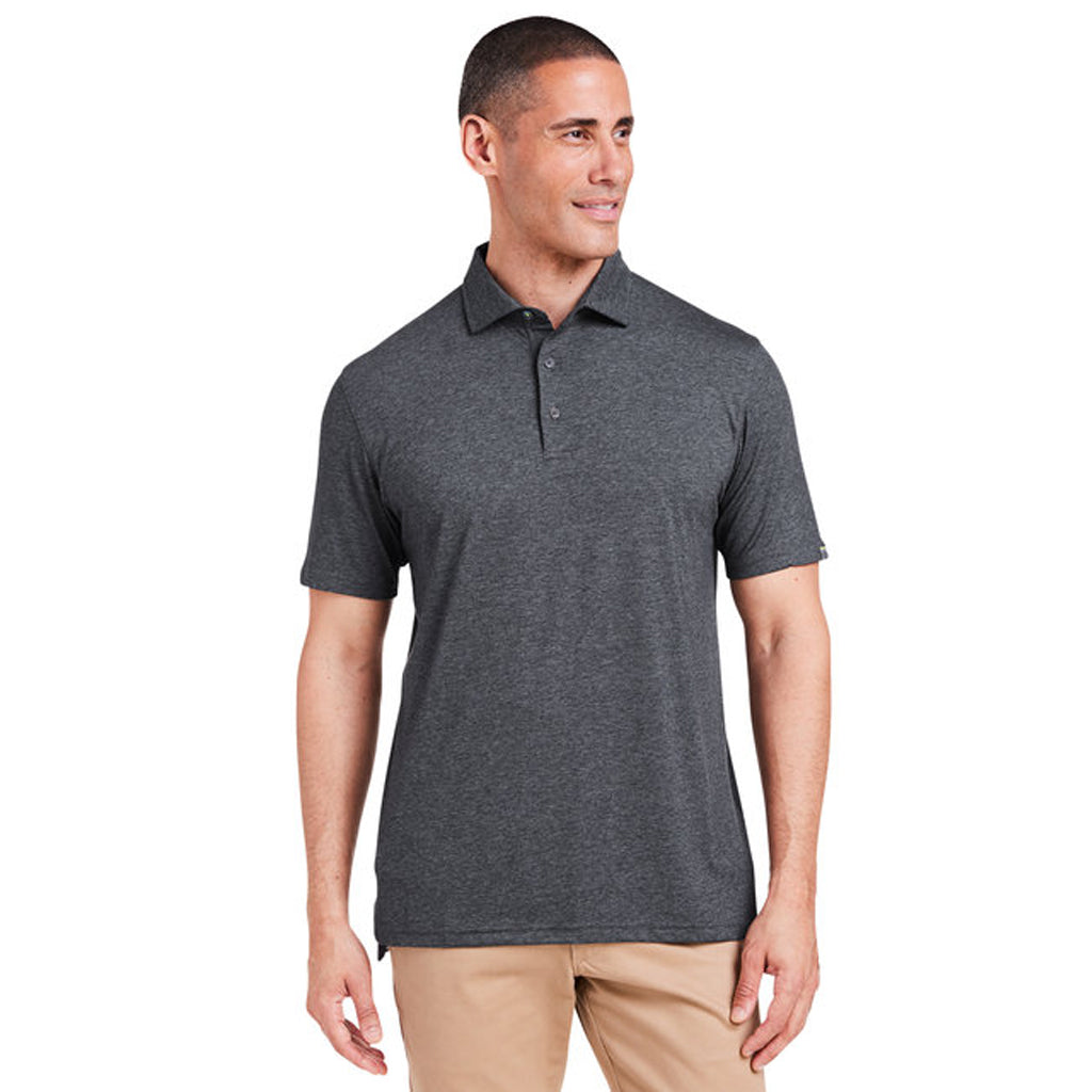 tasc Men's Black Heather Cloud Lightweight Polo