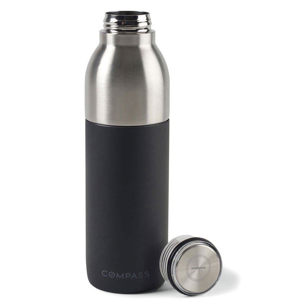 Gemline Matte Black Emery 2-in-1 Double Wall 20 oz. Stainless Bottle