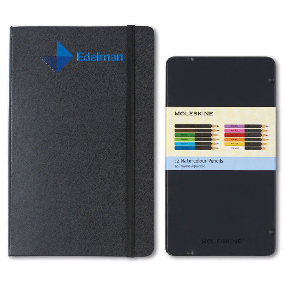 Moleskine Black Coloring Kit - Sketchbook and Watercolour Pencils