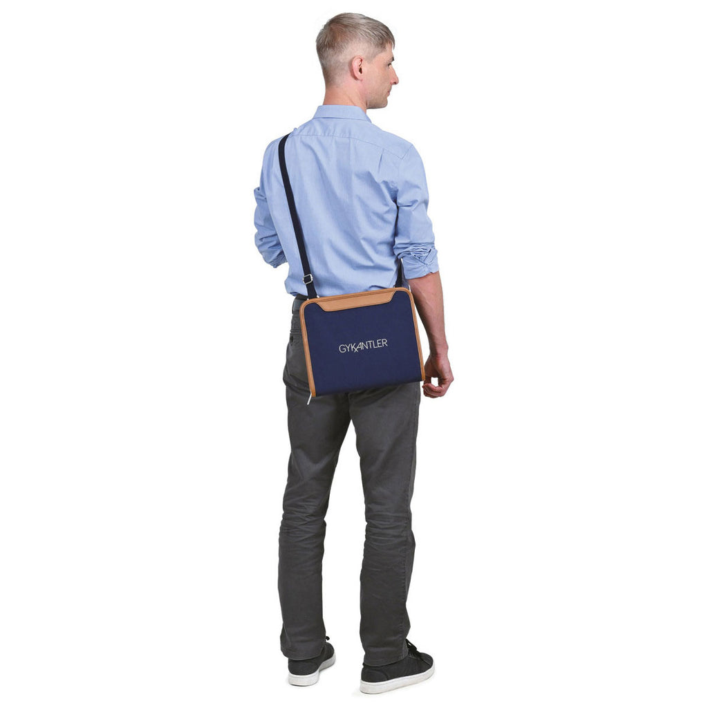 Gemline Navy Heather Mobile Office Hybrid Crossbody Padfolio