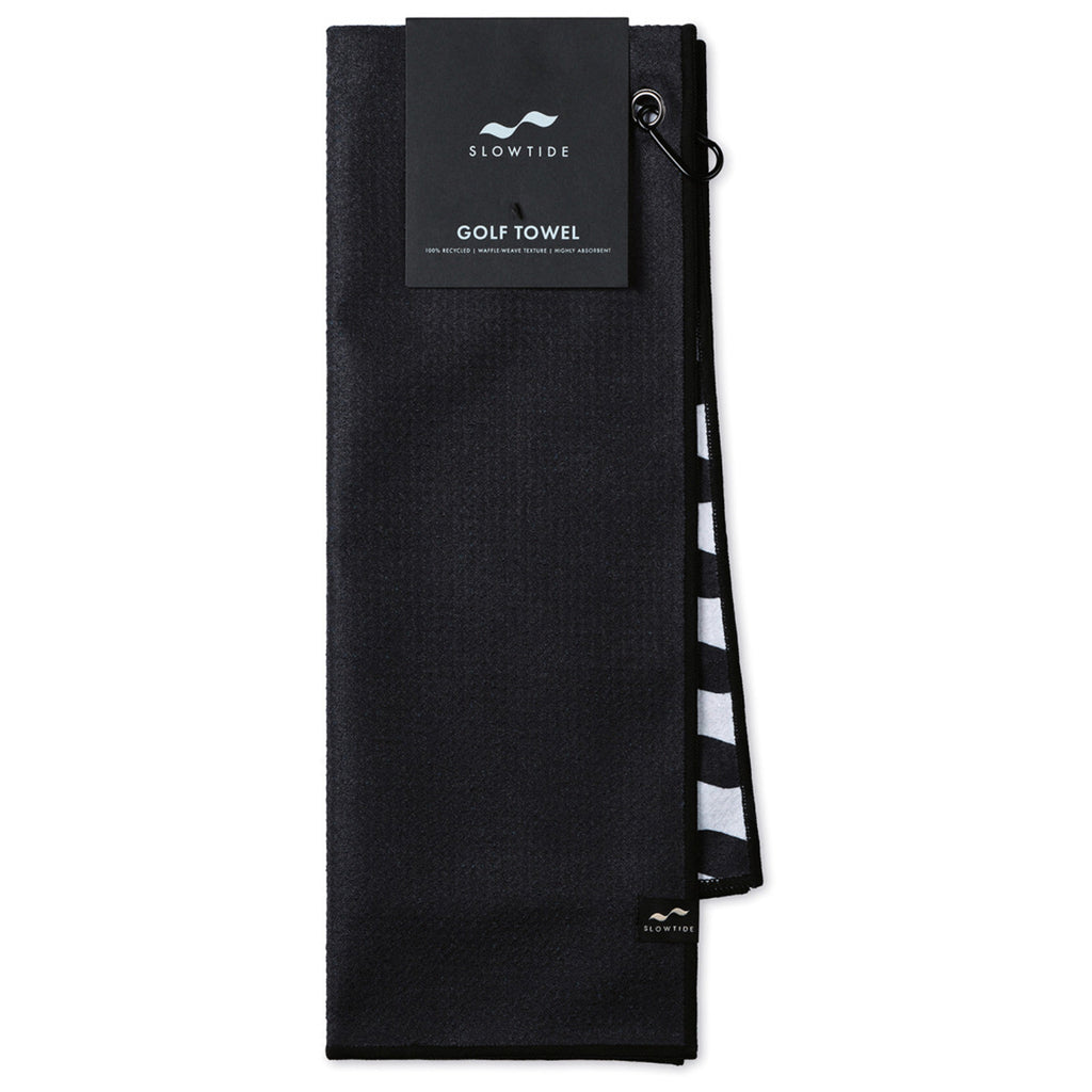 Slowtide Black Links Golf Towel