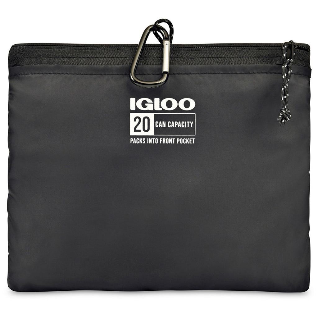 Igloo Black Packable Puffer 20-Can Cooler Bag