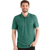 Antigua Men's Evergreen Heather/White Esteem Polo