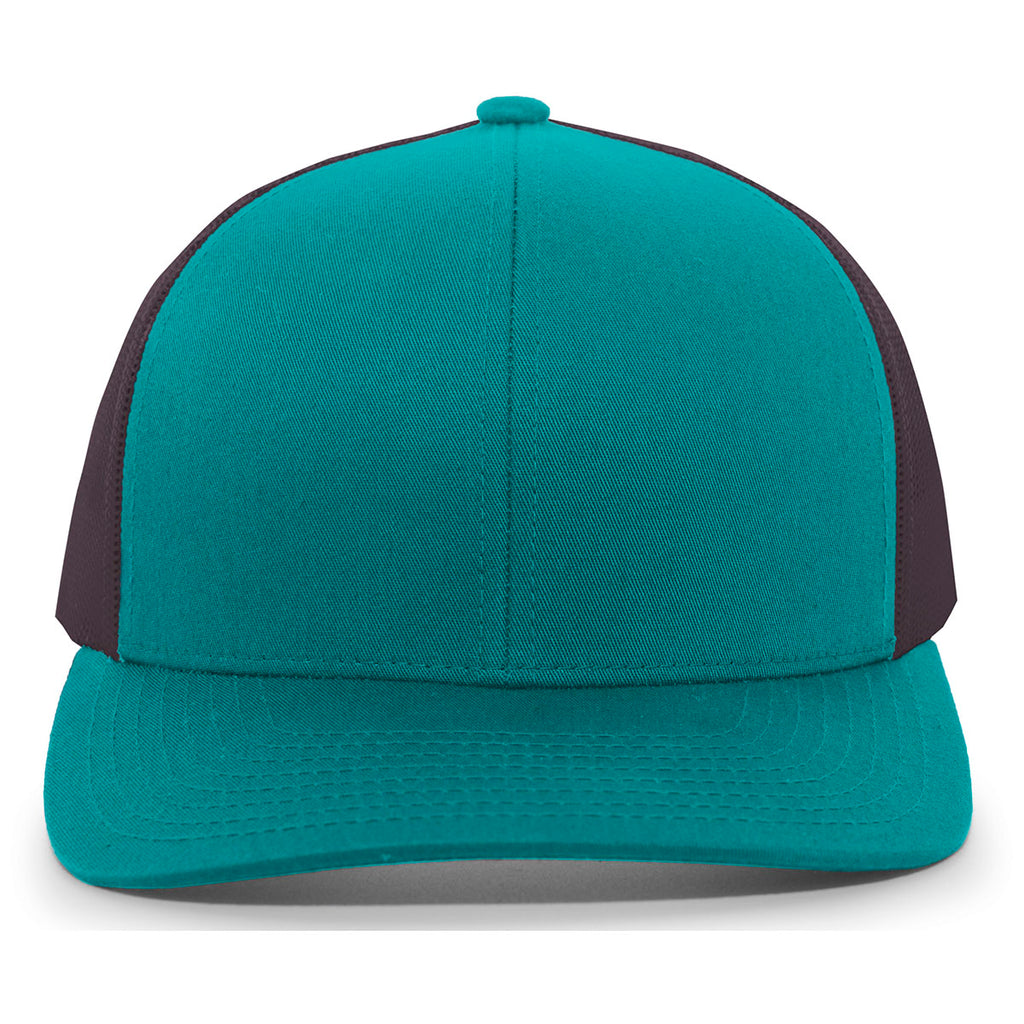 Pacific Headwear Jaguar Teal/Charcoal/Jaguar Teal Snapback Trucker Mesh Cap