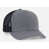 Pacific Headwear Graphite/Black Snapback Trucker Mesh Cap