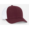 Pacific Headwear Maroon/White Snapback Trucker Mesh Cap