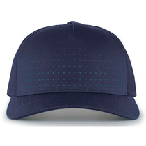 Pacific Headwear Navy/Teal Perforated 5-Panel Trucker Snap-Back Cap