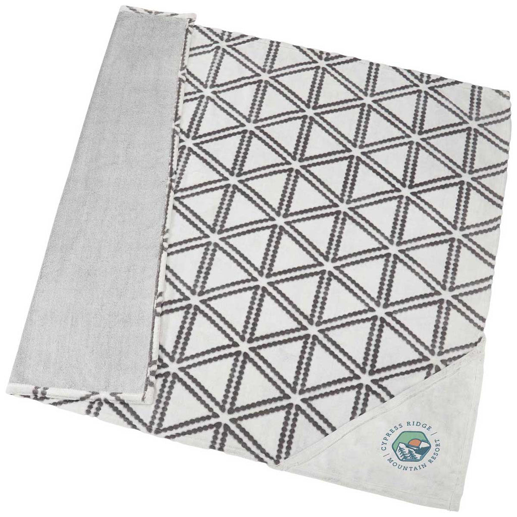 Leed's Grey Sculpture Print Ultra Plush Blanket