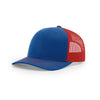 Richardson Royal/Red Mesh Back Split Trucker Hat