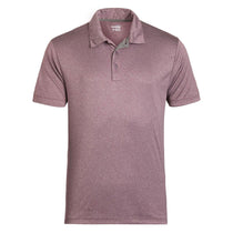 Landway Men's Heather Maroon Vertex Heathered Knit Polo
