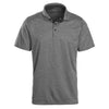 Landway Men's Dark Ash Walker Melange Snap-Button Polo