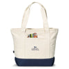 Gemline Navy Newport Cotton Zippered Tote