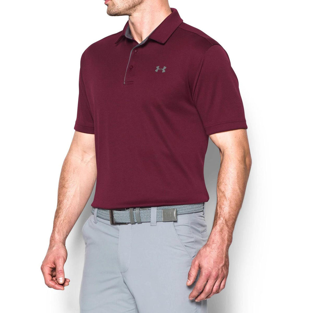 Under Armour Men's Maroon/Graphite Tech Polo