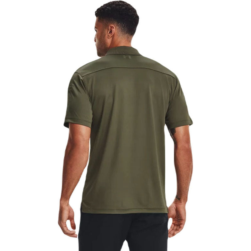 Under Armour Men's Marine Od Green/Red/Red Tacticle Performance Polo 2.0