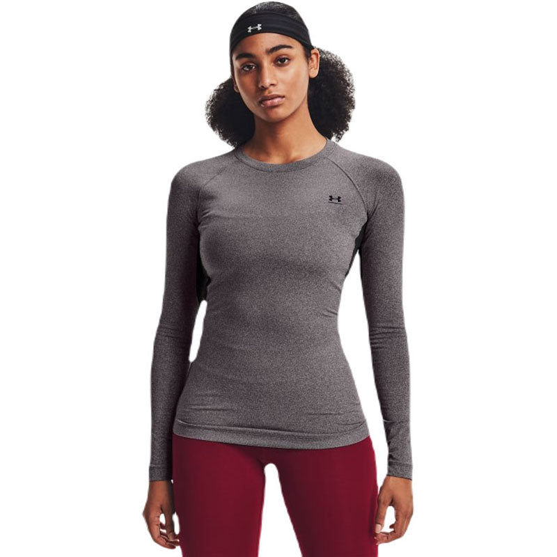 Under Armour Women's Charcoal Light Heather/Black Authentics Crew