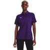 Under Armour Women's Purple/White Tech Team Polo