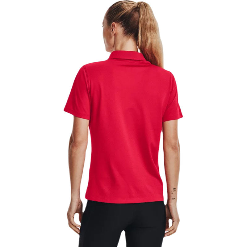 Under Armour Women's Red/White Tech Team Polo