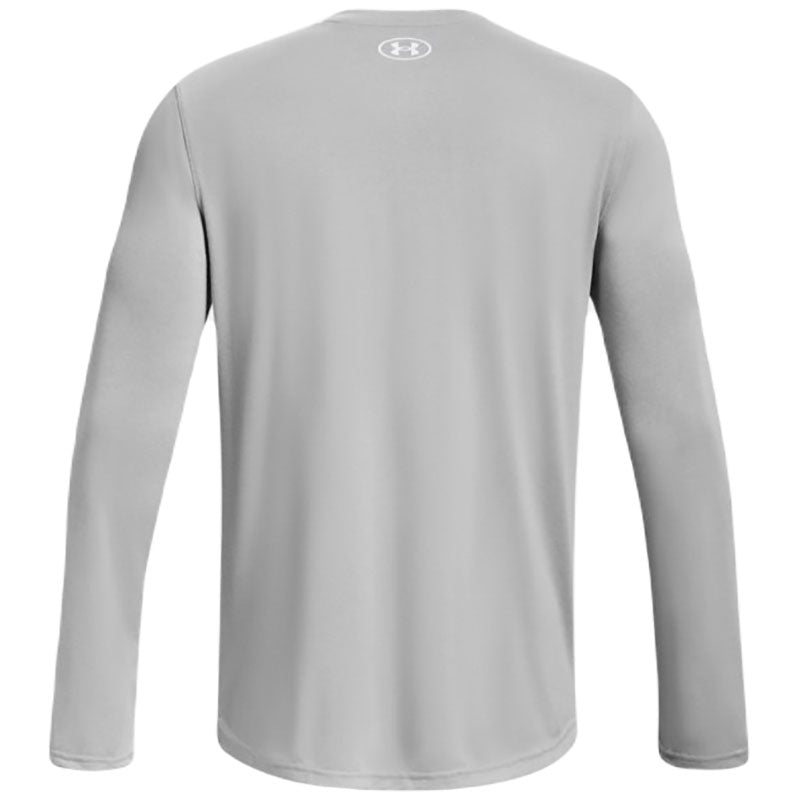 Under Armour Men's Mod Grey Light Heather/White Team Tech Long Sleeve