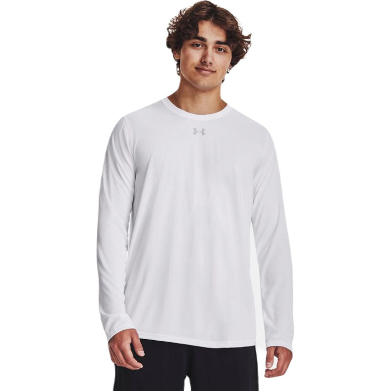 Under Armour Men's White/Mod Grey Team Tech Long Sleeve