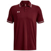 Under Armour Men's Cardinal/White Team Tipped Polo