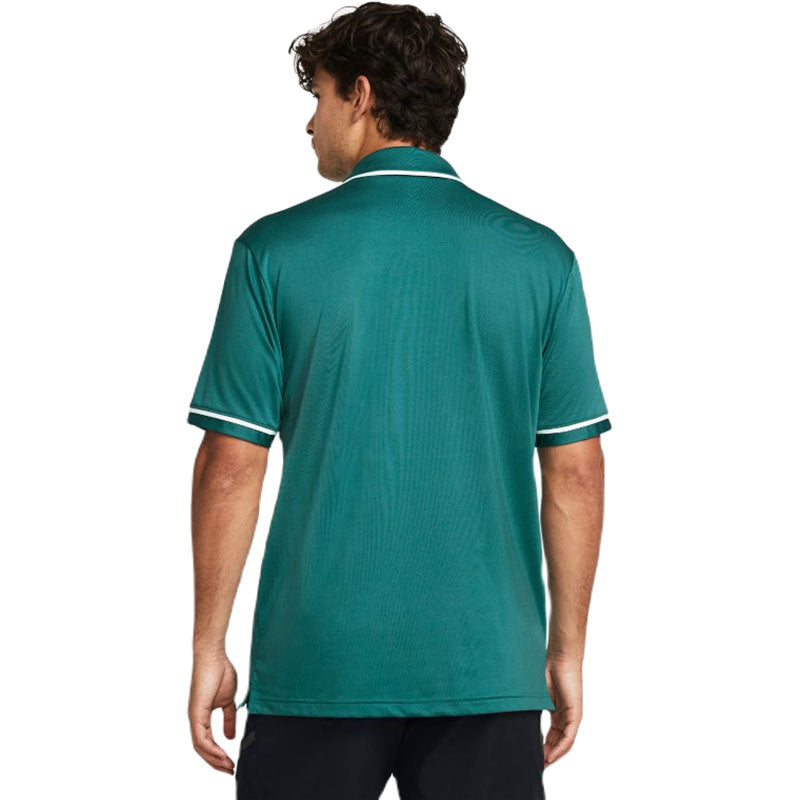 Under Armour Men's Coastal Teal/White Team Tipped Polo