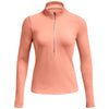 Under Armour Women's Bubble Peach/Reflective Qualifier Run Half Zip