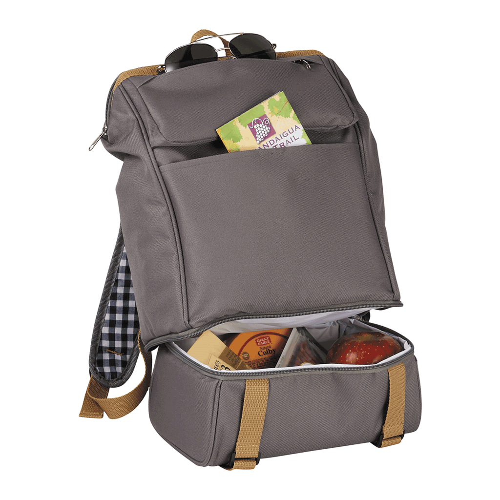 Leed's Grey Cafe Picnic Backpack for Two