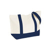 Navy Medium Snap Tote