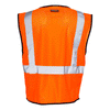 ML Kishigo Men's Orange Class 2 Double-Pocket Zippered Economy Vest