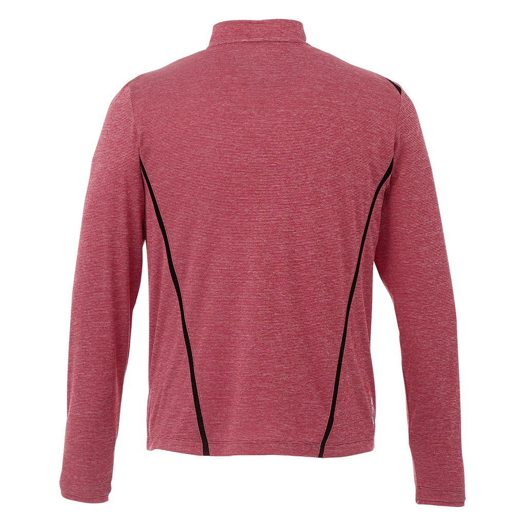 Elevate Men's Vintage Red Heather/Black Dege Eco Knit Half Zip