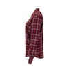 Vantage Women's Deep Maroon/Light Grey Check Brewer Flannel