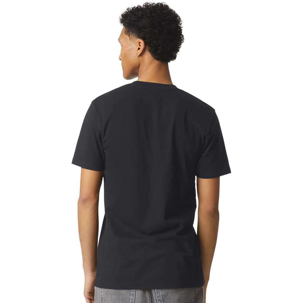 American Apparel Men's Black CVC Henley Tee