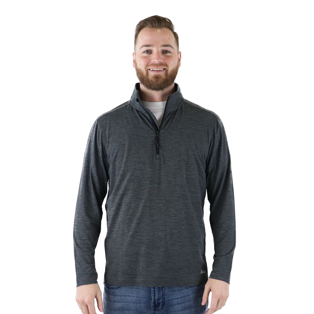 Zusa Men's Charcoal Heather Brisk Quarter Zip